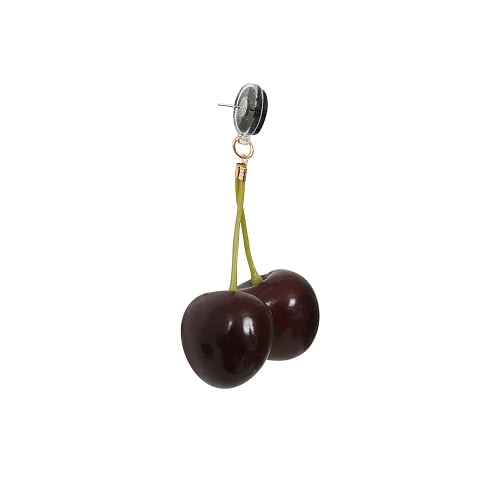 Vintage Dark Cherries øreringe med flotte store mørke kirsebær