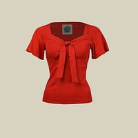 Vidunderlig vintage stil top i rød jersey
