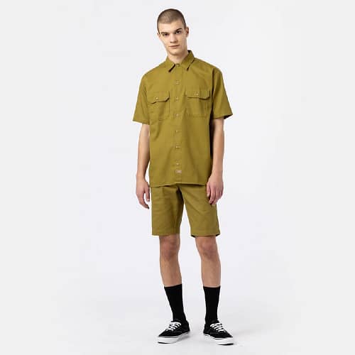 Dickies workshirt Green Moss i relaxed fit