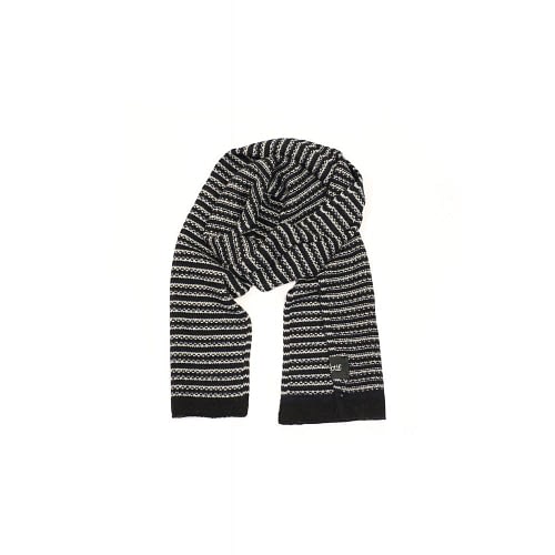 Hold dig varm med dette lækre vintage-inspirerede strikkede sort og hvide halstørklæde