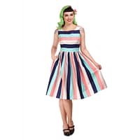 Candice Seaside er en utrolig fin stribet 1950er inspireret kjole