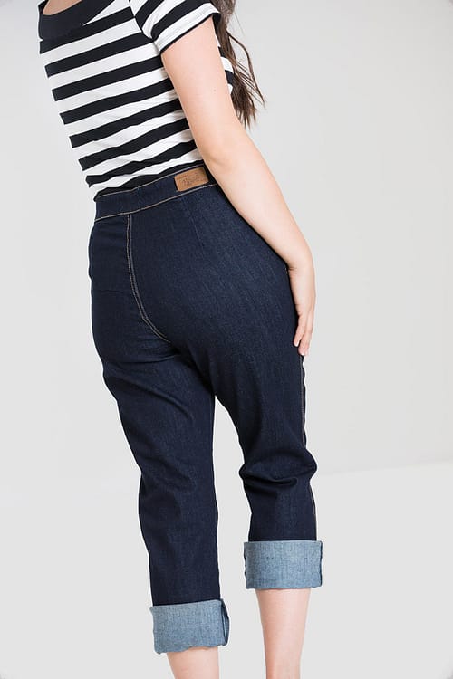 Charlie Denim Capri - klassiske 3/4- lange højtaljede 50’er jeans i retrolook