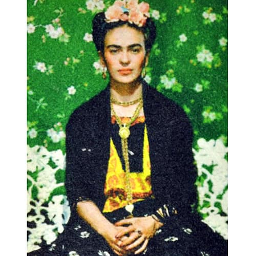 Frida Kahlo Grøn - Håndlavet mexicanske kort med konvolut