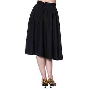 Charmerende retro-inspireret 50’er nederdel i flot sort