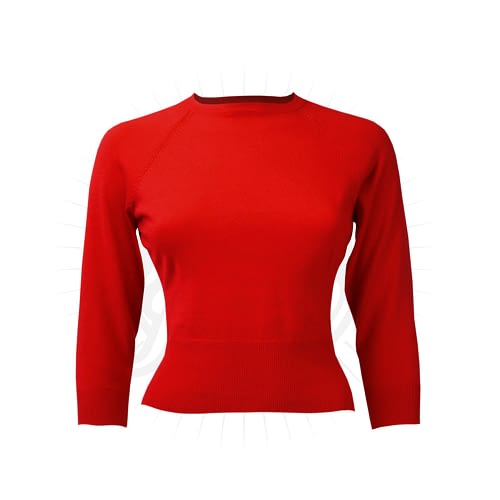 Denne 'sweater' er baseret på den populære måde at bære stramme sweatere (ofte over en bullet-bra) i slutningen af ​​1940'erne og 50'erne.