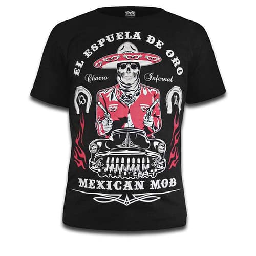 Klassisk t-shirt med mexicansk tema og et solidt strejf af Rock `n` Roll
