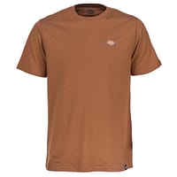 Klassisk Dickies t-shirt i khakibrun med diskret Dickies logo trykt p