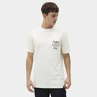 Dickies Halma T-shirt Ecru er en lækker unisex klassisk t-shirt med navyblåt tiger-broderi og grå kontrastsømme