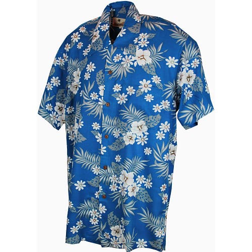 Flot blå hawaii skjorte