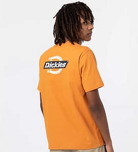 Dickies Ruston T-Shirt i Golden Ochre er en afslappet herre t-shirt med en normal pasform lavet af behageligt 100 % bomuldsjersey
