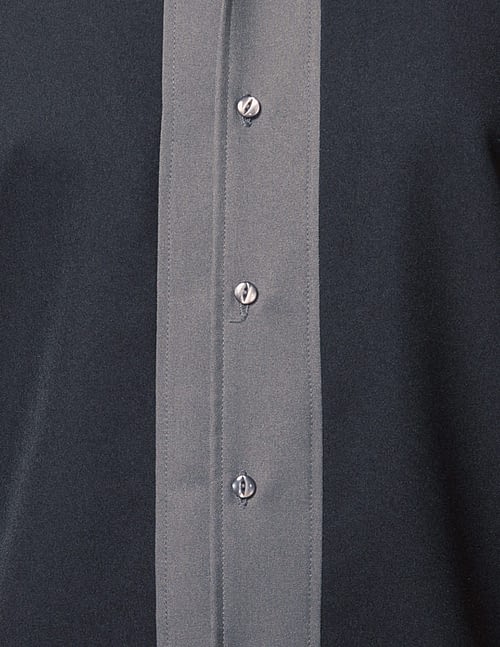 Steady Clothing Grå skjorte med sorte paneler