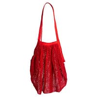Rigtig fin retro netpose i rød som du kan bruge igen og igen og igen... Fremstillet af 100% genbrugt bomuld