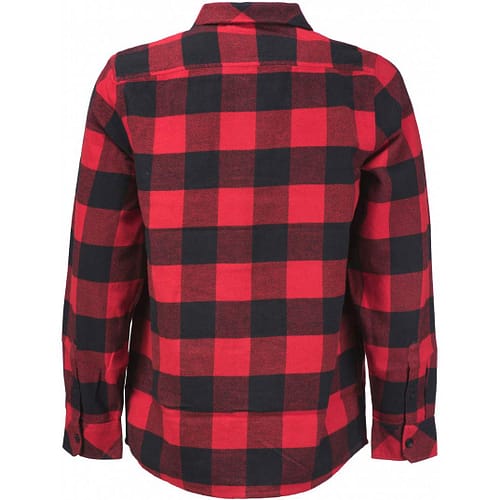 klassisk ternet flannel skovhuggerskjorte i rød og sort