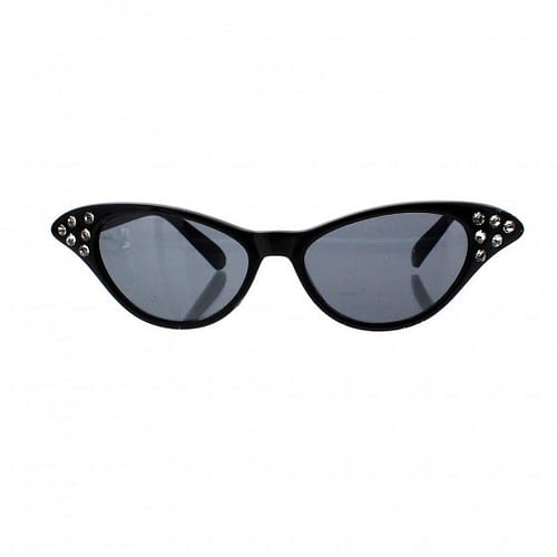 Den Klassiske 50'er cateye grease solbrille med similisten i siderne.