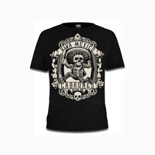 Viva Mexican Cabrones - sort t-shirt med mexicansk tryk