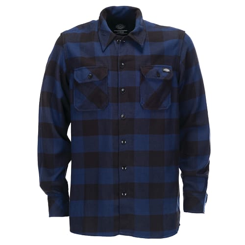 Sacramento er den klassiske ternede flannel skjorte fra Dickies, her i sort og blå