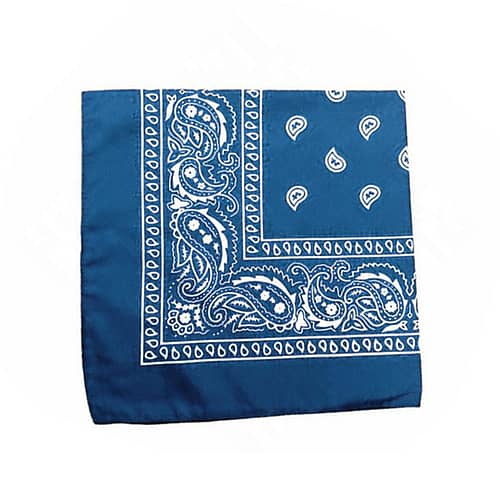 Klassisk Royal blåt bandana/tørklæde med paisley mønster.