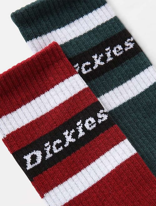Dickies Genola strømper 2-pak er klassiske Dickies logo strømper med striber.