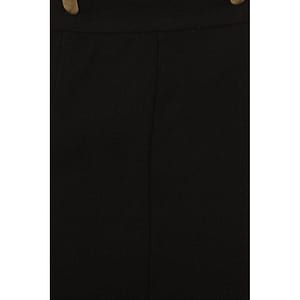 Klassiske sorte højtaljede 40'er bukser med vidde og tilhørende seler