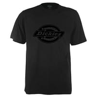 Klassisk Dickies t-shirt i sort og Dickies logo trykt på brystet