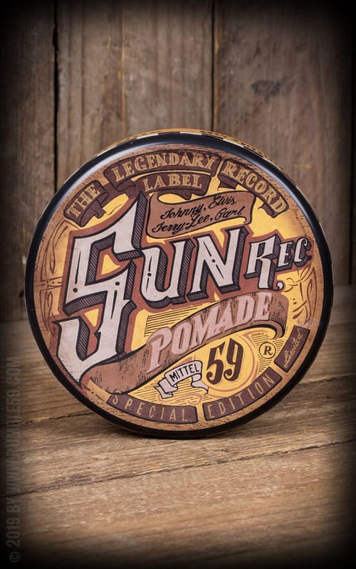 Den specielle udgave "Sun Records" pomade er en hyldest til studiet SUN Records. Intet symboliserer den ægte Rockabilly-lyd lige så meget som de følgende tre bogstaver: SUN.