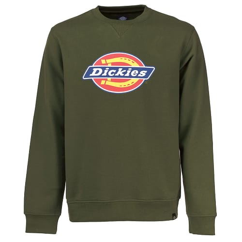 Dickies sweatshirt med det klassiske hestesko logo i olivengrøn