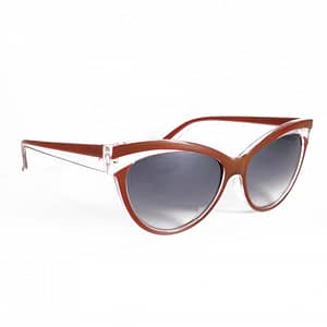 Brunrød 50er solbrille i cateye stil