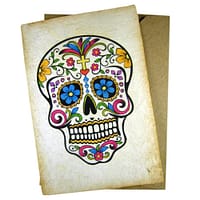 Sugarskull - Håndlavet mexicanske kort med konvolut