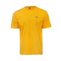 Klassisk Dickies t-shirt i gul med diskret Dickies logo trykt på brystet i 1oo% bomuld