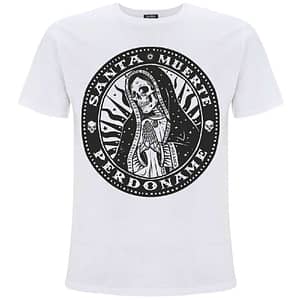 Santa Muerte by Mexican Mob hvid t-shirt med Santa Muerte