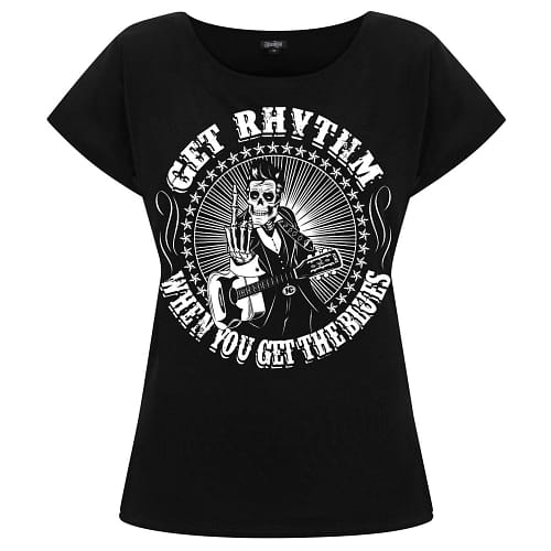 El Cash - Klassisk t-shirt til kvinder, med mexicansk tema og et solidt strejf af Rock `n` Roll